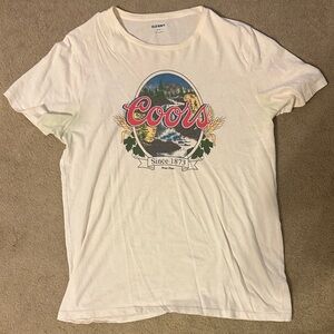 Old Navy White Coors Graphic Tee